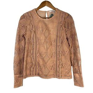 Current Air Womens Lace Top Mauve Size XS New With Tag NWT